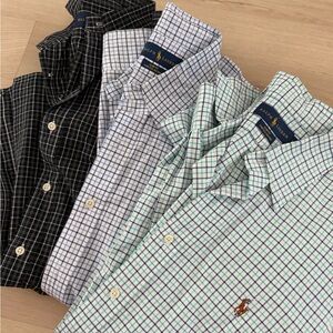 Ralph Lauren Men's Plaid Shirt Collection - Black, White, Green